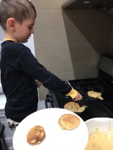 Ethan Making Pancakes